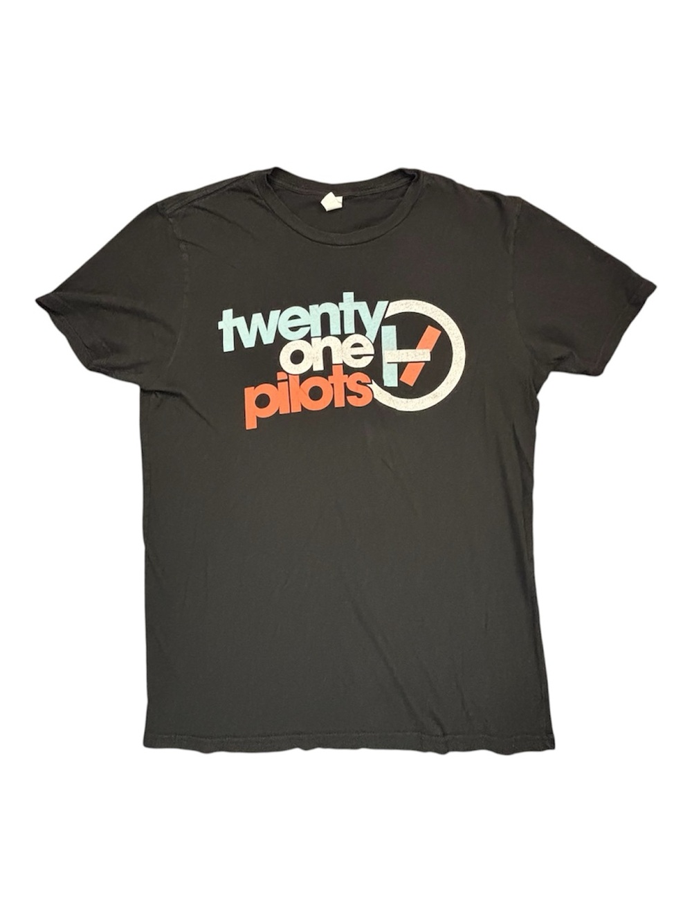 Twenty One Pilots Shirt Adult Small Black Band Tee Vessel Era Teal Orange Logo